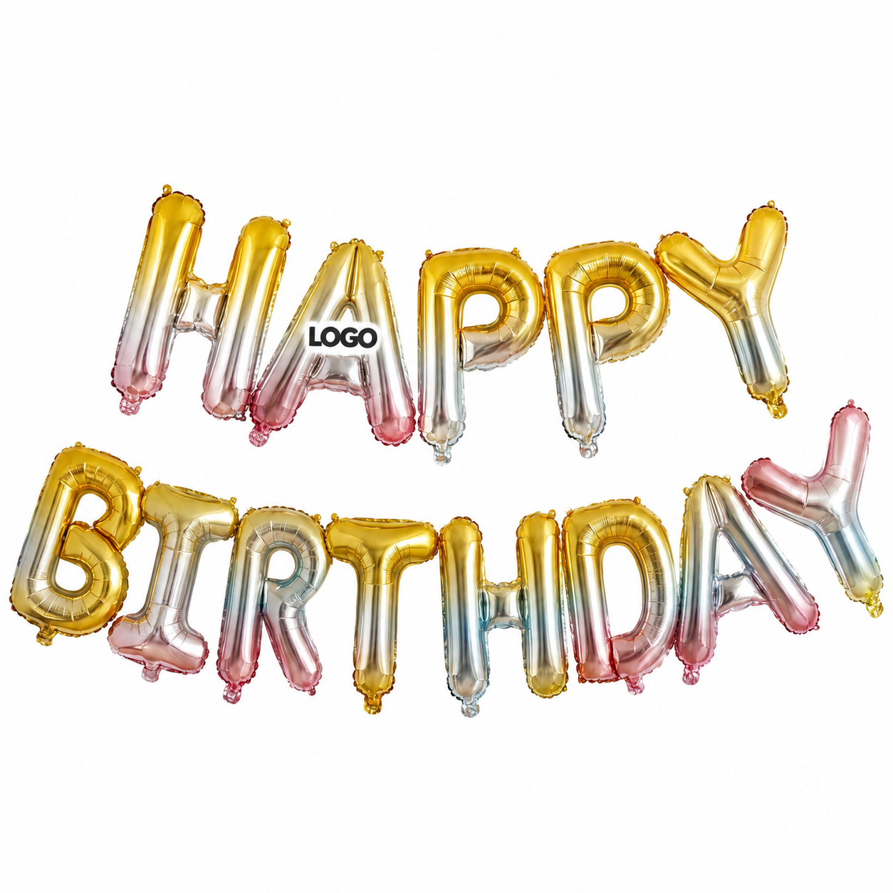 Gradient Multicolor Birthday Letter Balloon Kit - 16 Inch