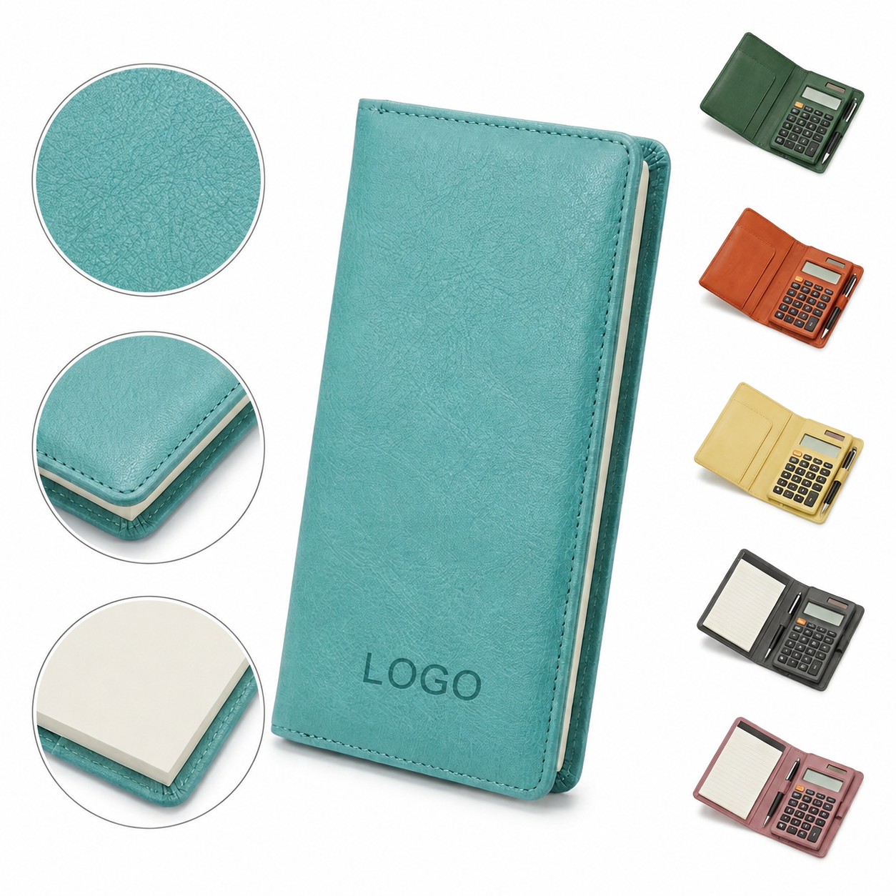 Dual-Function Pocket Portfolio with Integrated Digital Calculator