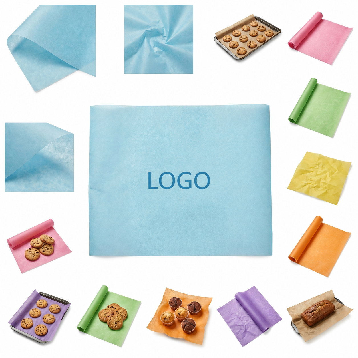 Multi-Purpose Grease-Resistant Deli Wrap and Food Basket Liners