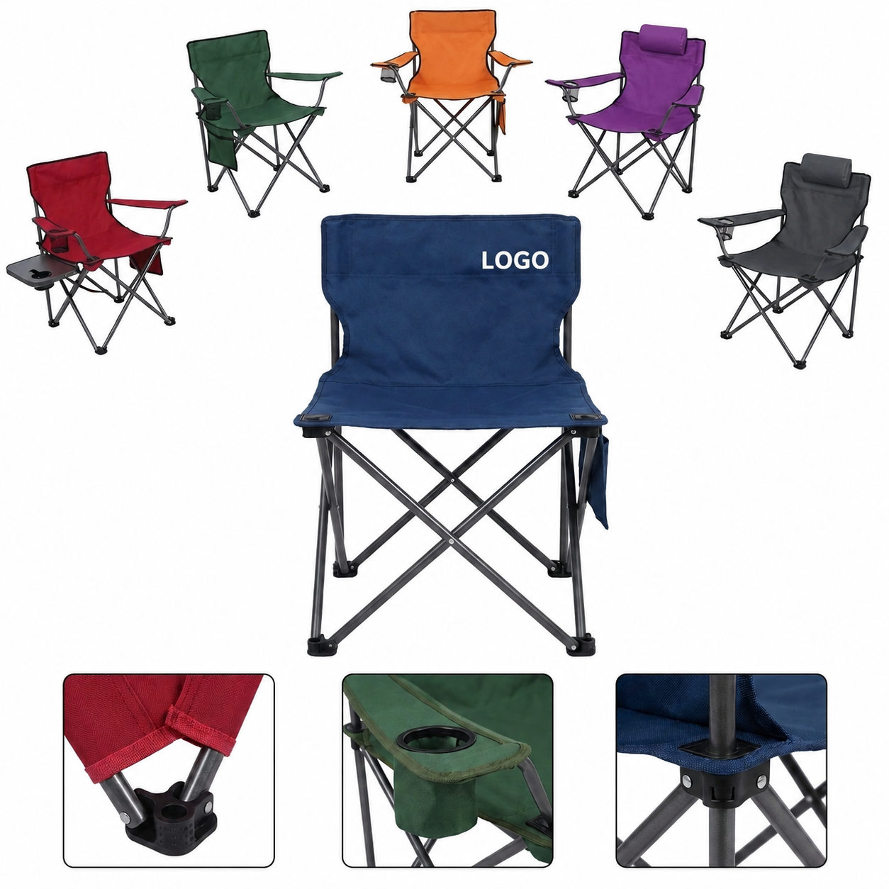 Rugged Tear-Resistant Collapsible Outdoor Seating with Reinforced Frame