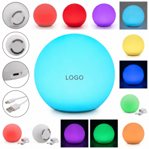 Orb-Shaped Color-Cycling LED Night Light with Stepless Dimming and Timer