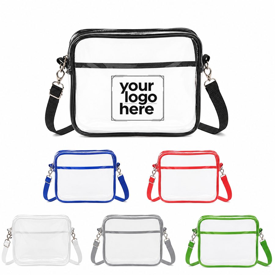 Clear Rectangular Crossbody Messenger Bag