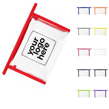 Clear Vinyl Toiletry Pouch With Contrast Trim