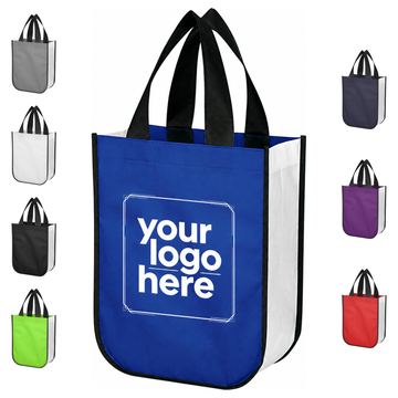 Laminated Polypropylene Tote With Side Gussets