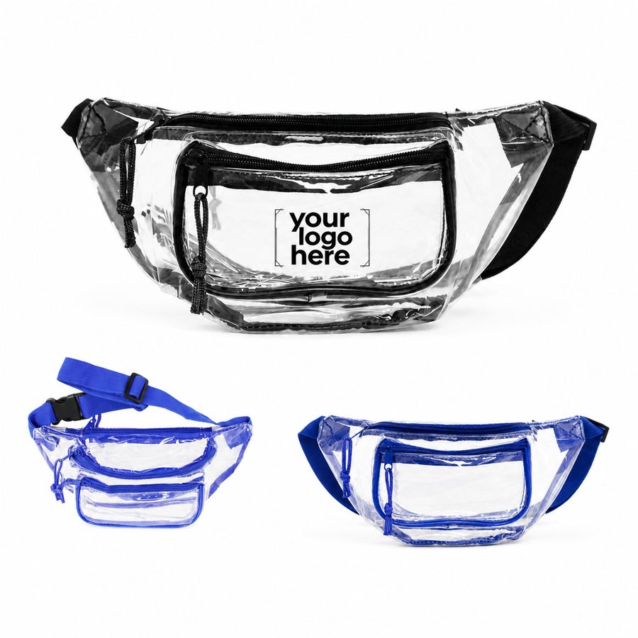 Clear Three-Compartment Waist Pack