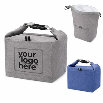 Heathered Polyester Roll-Top Lunch Cooler