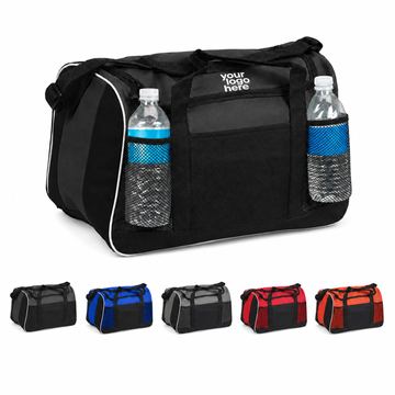 Sports Duffel Bag With Front Mesh Pockets
