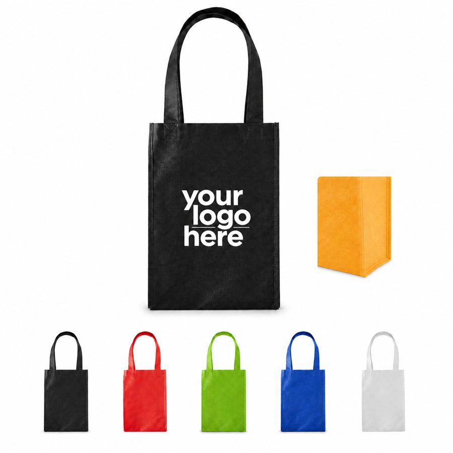 Compact Gusseted Nonwoven Polypropylene Tote Bag