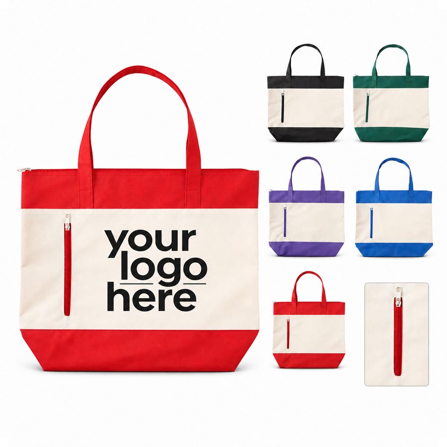 Two-Tone 600-Denier Polyester Tote Bag