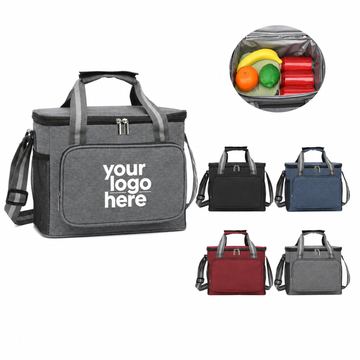 Wide-Opening Fourteen-Can Insulated Lunch Cooler