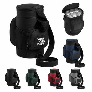 Golf-Bag-Shaped Polyester Six-Can Cooler