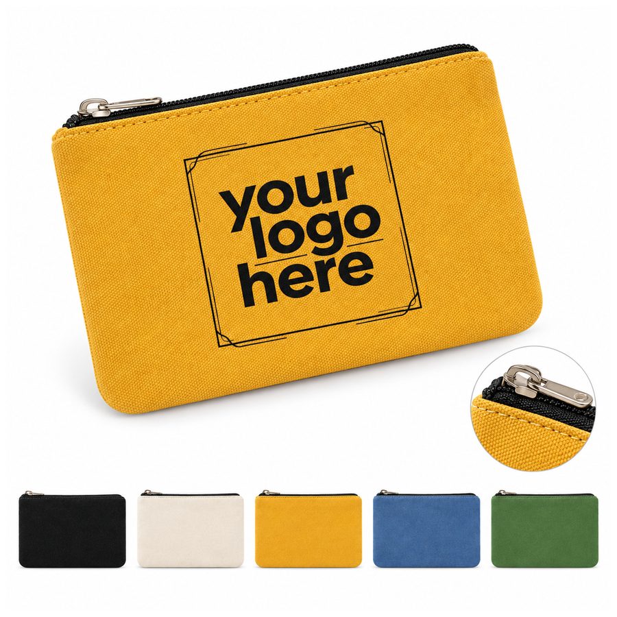 Flat Cotton Canvas Coin Purse