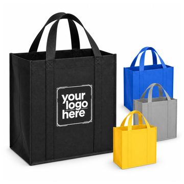 Open-Top Nonwoven Grocery Tote With Side And Bottom Gussets