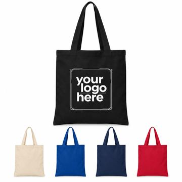 Open-Top Canvas Tote Bag With Flat Profile