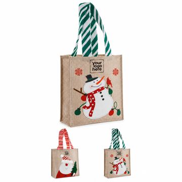 Christmas Cloth Tote Bag With Flat Base