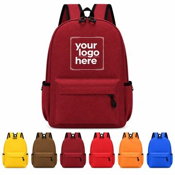 600-Denier Polyester School Backpack With Side Pockets