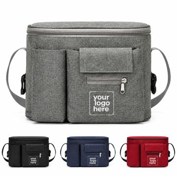 Nylon Stroller Organizer With Three Front Pockets