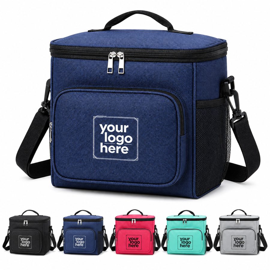 Rectangular Oxford Cloth Lunch Cooler With Adjustable Shoulder Strap