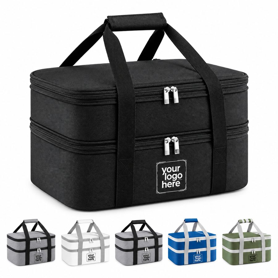 Two-Compartment Oxford Cloth Insulated Food Cooler
