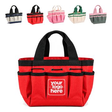 Garden Tool Tote With Outer Pockets