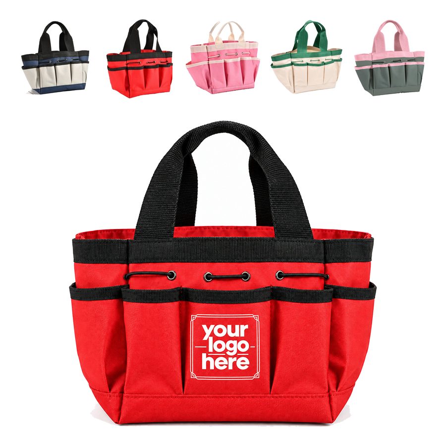 Garden Tool Tote With Outer Pockets