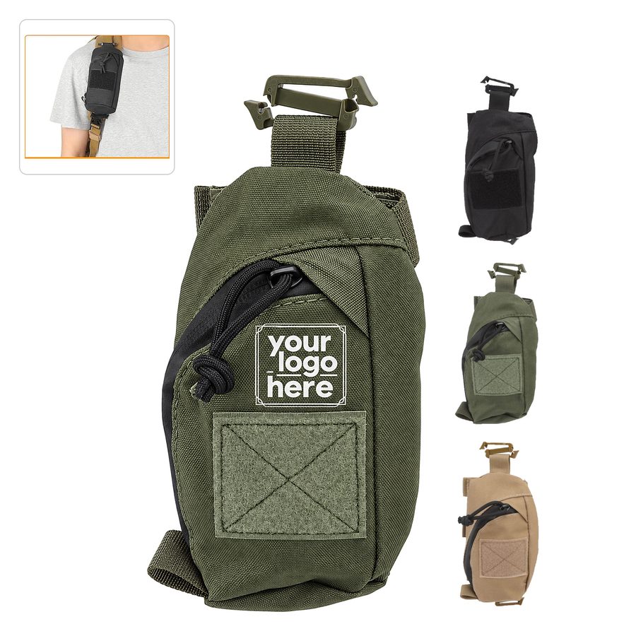 Canvas And Nylon Backpack Shoulder Strap Phone Pouch