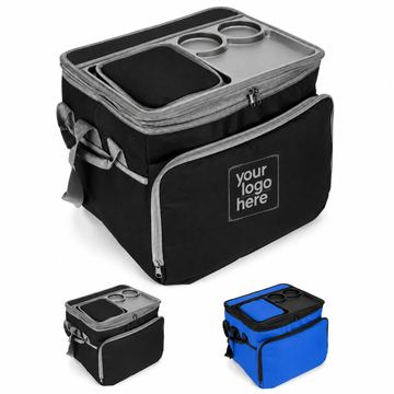 Forty-Can Insulated Cooler Bag With Tabletop Lid