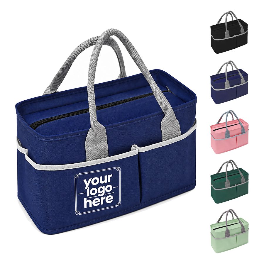 Oxford Fabric Insulated Lunch Bag With Side Pockets