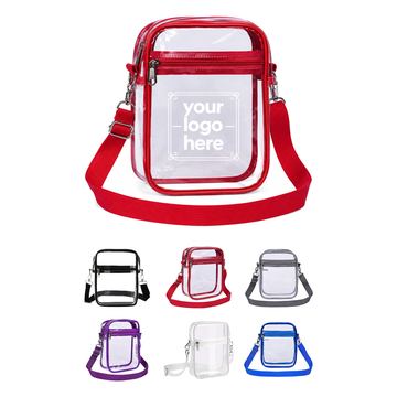 Transparent Sling Bag With Outer Pocket