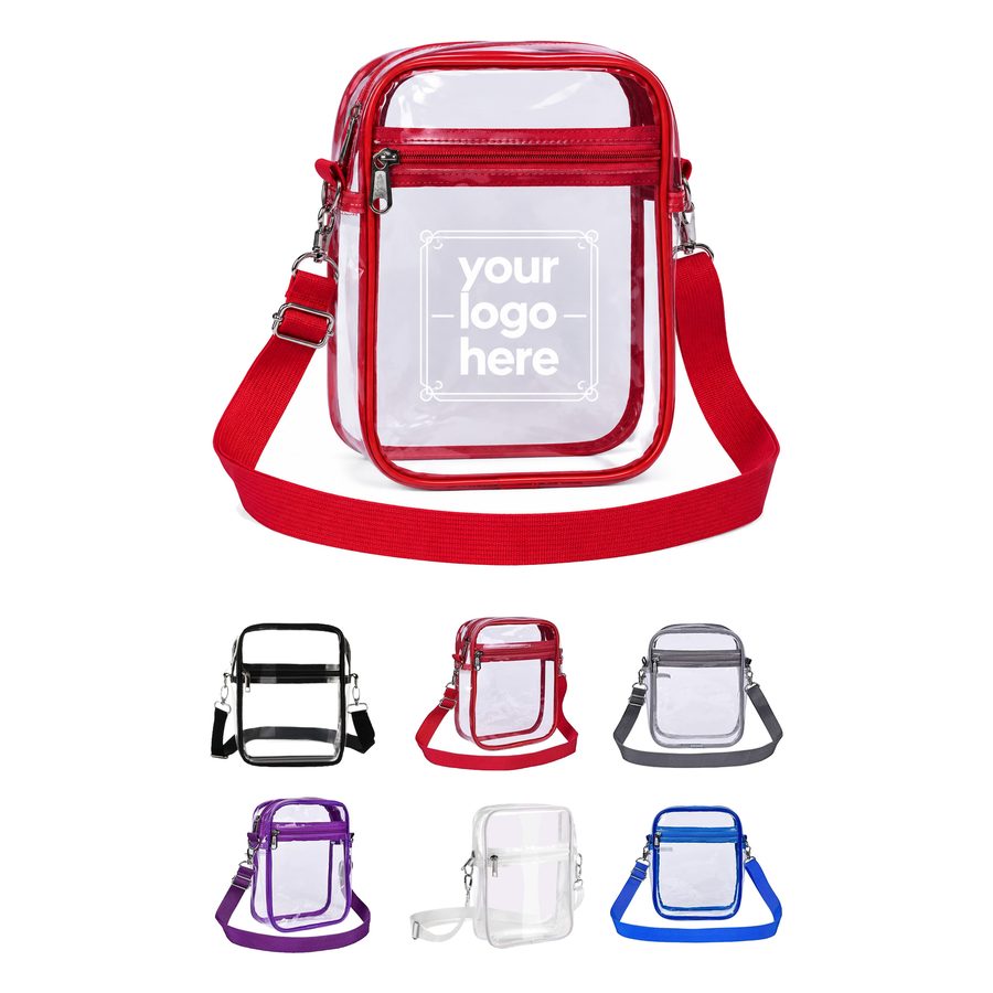 Transparent Sling Bag With Outer Pocket