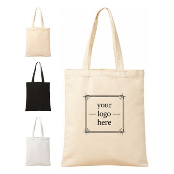 Reusable Cotton Canvas Tote Bag With Reinforced Handles