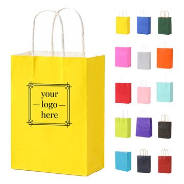 Recycled Kraft Paper Shopping Bag With Twisted Handles
