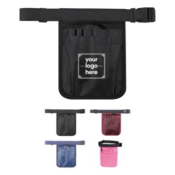 Adjustable Multipocket Polyester Waist Pouch