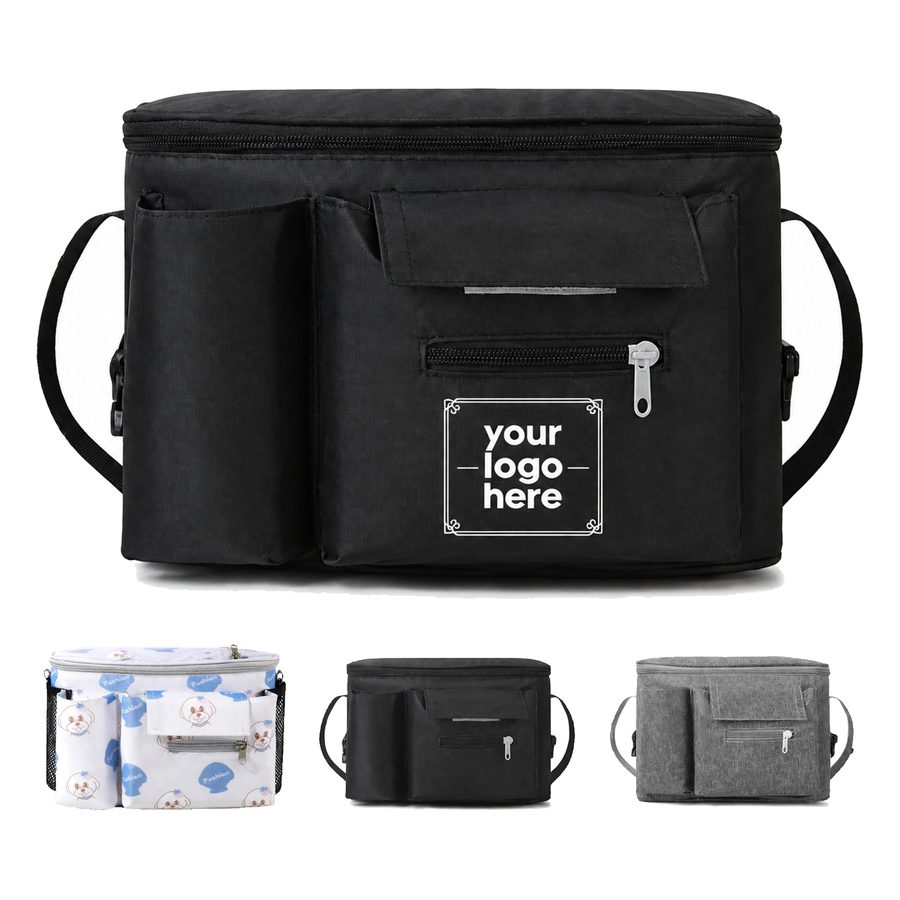 Stroller Organizer Bag With Detachable Mesh Pocket
