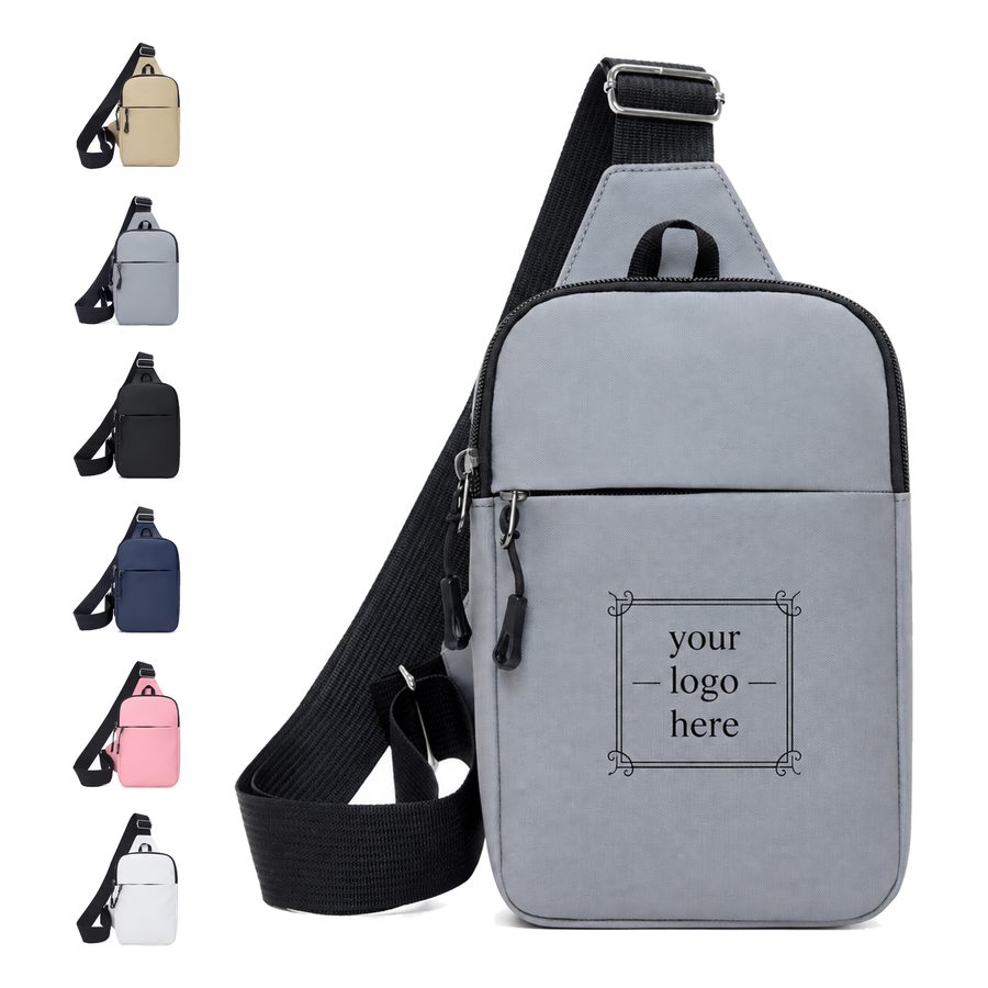 Polyester Single-Shoulder Messenger Bag With Adjustable Strap
