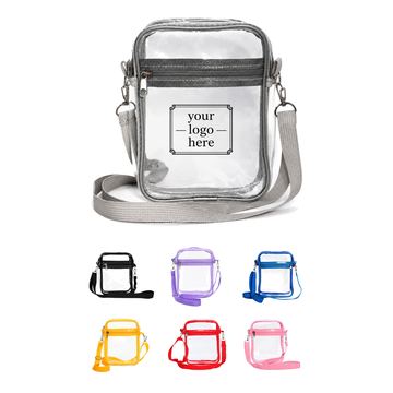Clear Polyvinyl Chloride Crossbody Bag