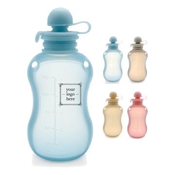 Reusable Silicone Toddler Food Pouch With Leakproof Cross-Cut Spout