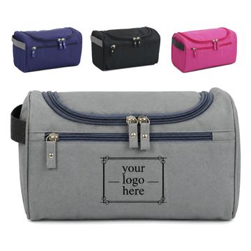 Polyester Travel Toiletry Bag With Hanging Hook