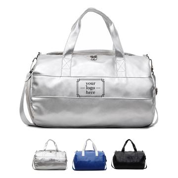 Water-Resistant Polyurethane Leather Sports Duffle Bag