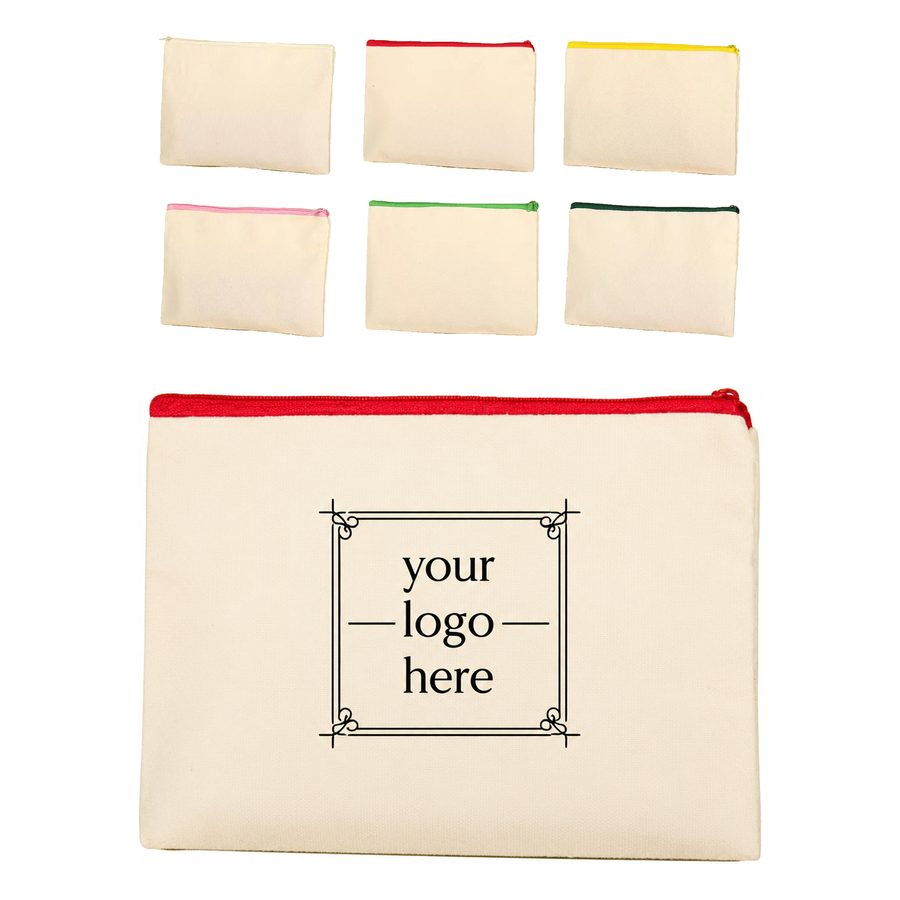 Canvas Zipper Pouch And Organizer