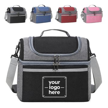 Dual-Compartment Insulated Lunch Cooler Bag