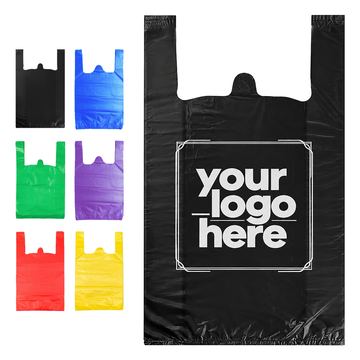 Reinforced-Handle Plastic Shopping Bag