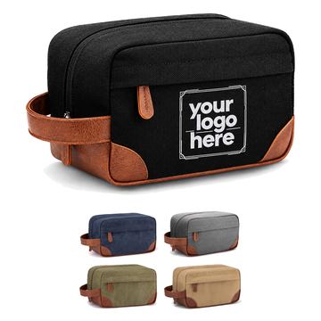 Canvas Travel Toiletry Organizer With Mesh Pockets