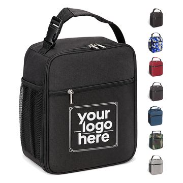 Insulated Rectangular Lunch Bag With A Reinforced Handle