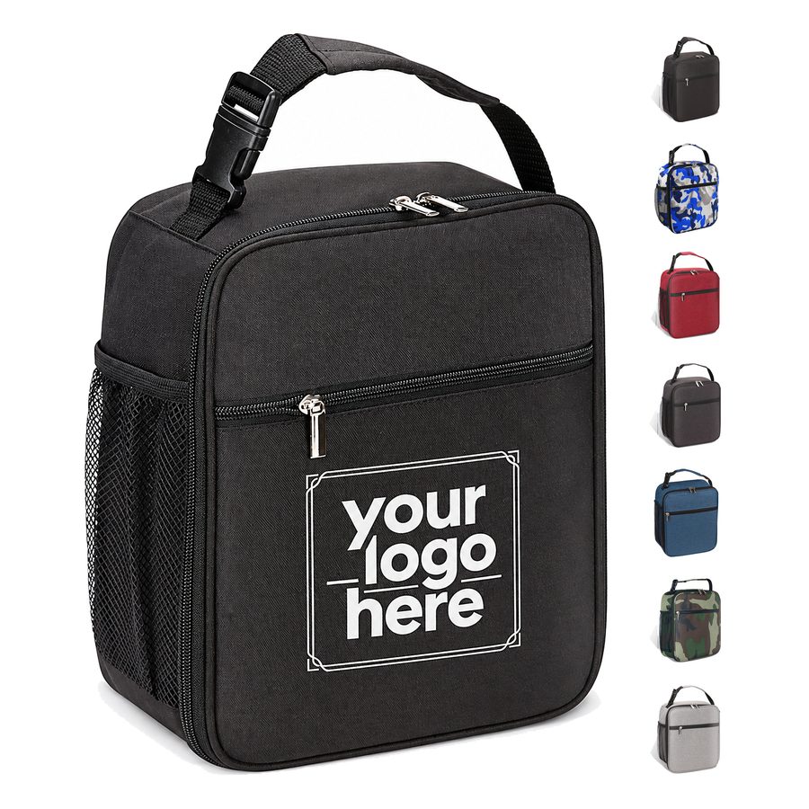 Insulated Rectangular Lunch Bag With A Reinforced Handle