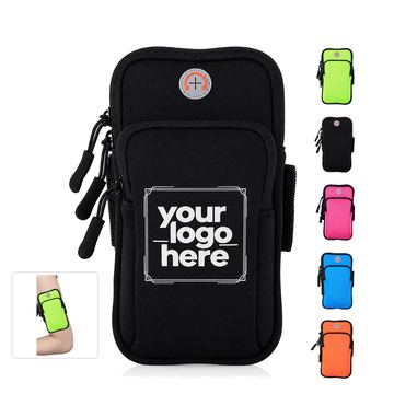 Running Phone Armband With Two Zippered Pockets
