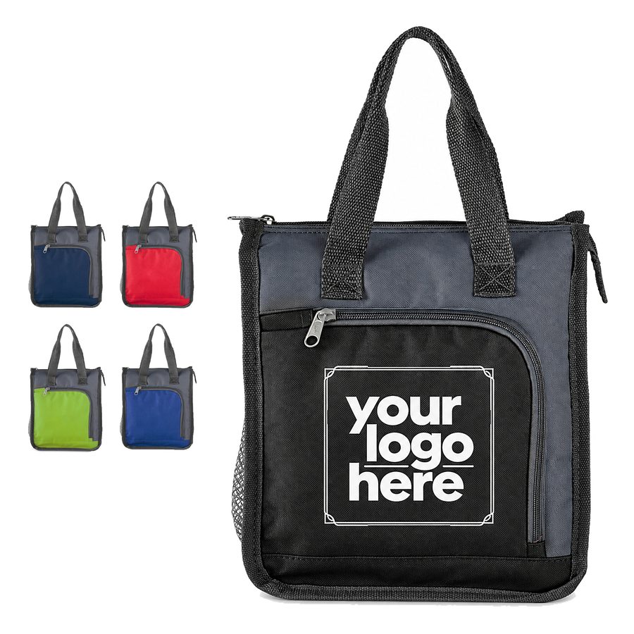 Insulated Oxford Cloth Lunch Bag With Handles