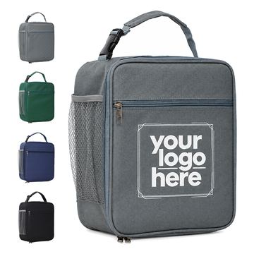 Polyester Insulated Lunch Bag With Detachable Clasp Handles