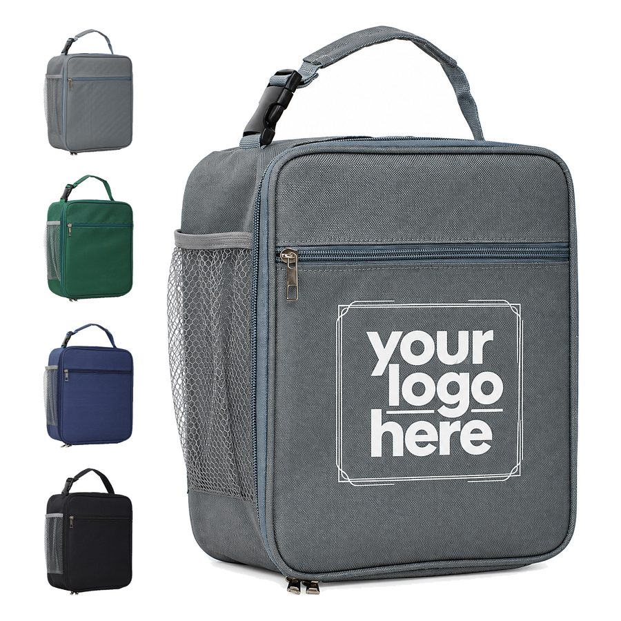 Polyester Insulated Lunch Bag With Detachable Clasp Handles
