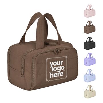 Waterproof Toiletry Bag With Bottle Straps And Front Pocket